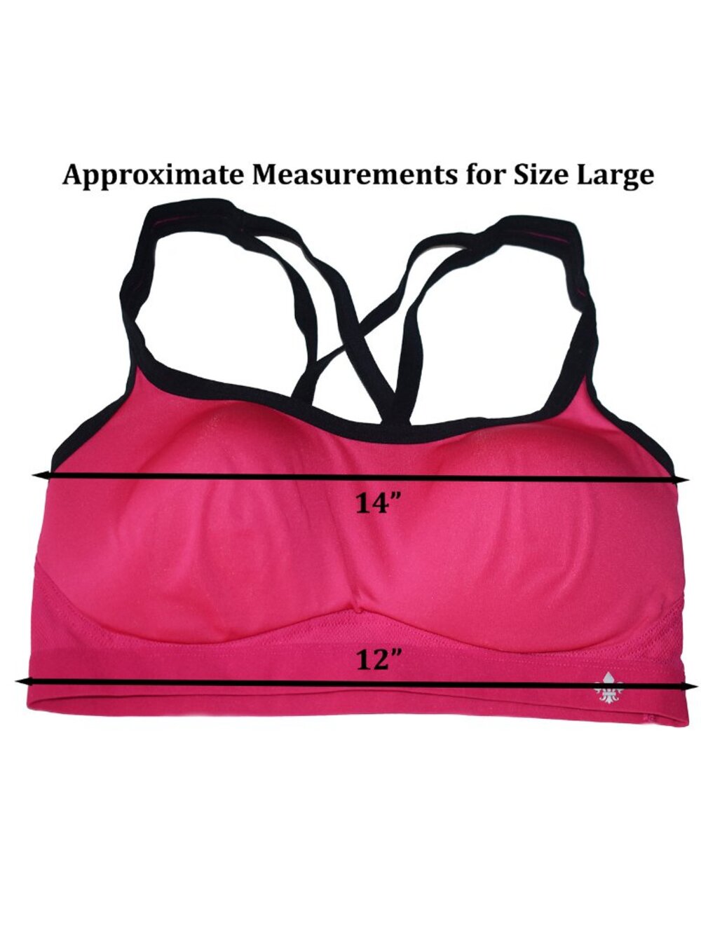 Lily of France Women’s Sports Bra Racer Yoga Running Top Barbie Pink NEW - Picture 5 of 6